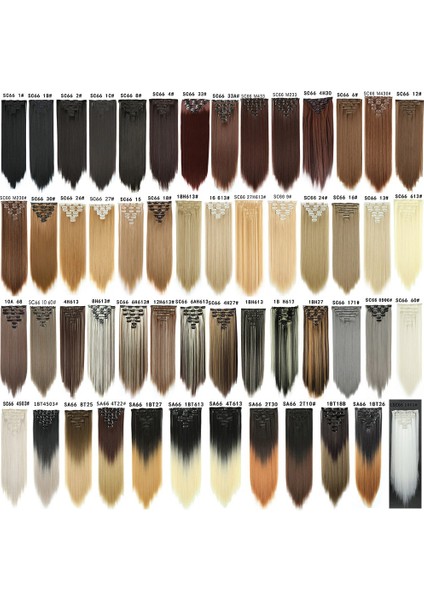 Adet/takım Uzun Düz Saç Uzatma 16 Klipler Yüksek Sıcaklık 22 Inç Sentetik Postiş Klip Kadınlar Için Kızıl Saç Uzantıları (Yurt Dışından) modelleri