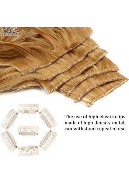 Adet/takım Uzun Düz Saç Uzatma 16 Klipler Yüksek Sıcaklık 22 Inç Sentetik Postiş Klip Kadınlar Için Kızıl Saç Uzantıları (Yurt Dışından) fırsatları