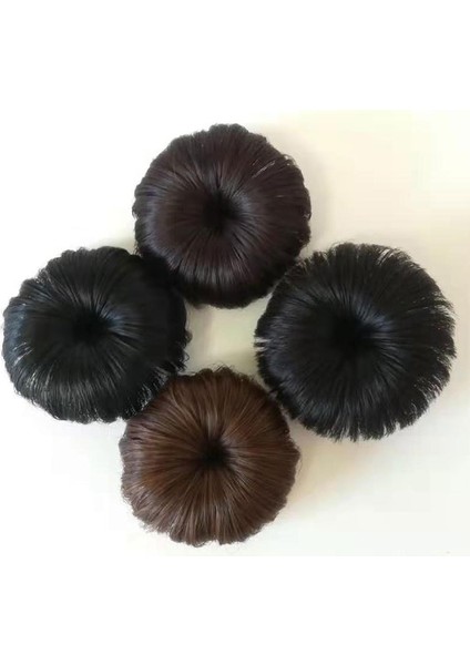 Çocuk Yarım Saç Kabarık Peruk Kadın Chignon Saç Halkası Hanfu Ördek Gagası Klip Saç Bandı Tomurcuk Benzeri Saç Stili Antik Kostüm Topuz (Yurt Dışından)