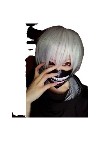 Popüler Cosplay Anime Avrupa ve Amerikan Ghouls Kaneki Ken Kısa Saç Tokyo Ghoul Gümüş Peruk Dış Ticaret (Yurt Dışından)