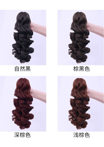 Peruk At Kuyruğu Internet Ünlü Kız Kavrama Kıvırcık Saç Kuyruk Doğal Gerçekçi Kabarık Saç Uzatma Orta Uzunlukta Saç Uzantıları Örgü (Yurt Dışından) fırsatları