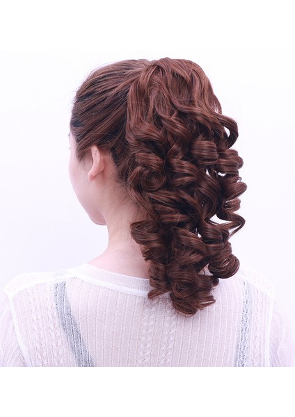 Peruk At Kuyruğu Internet Ünlü Kız Kavrama Kıvırcık Saç Kuyruk Doğal Gerçekçi Kabarık Saç Uzatma Orta Uzunlukta Saç Uzantıları Örgü (Yurt Dışından) indirimleri