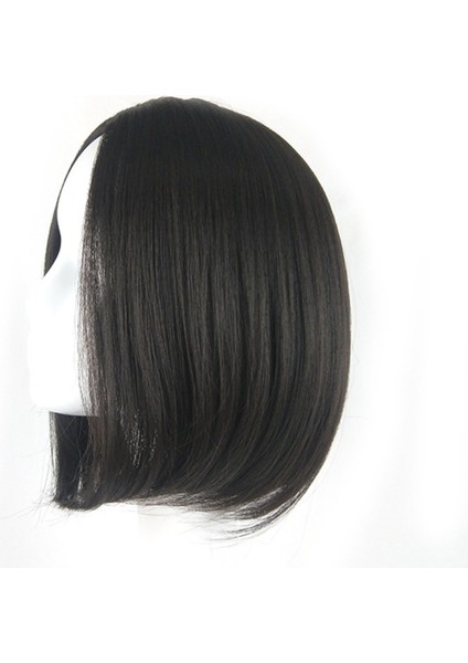 Kahverengi Bob Saç Peruk Saç Uzatma Siyah Günlük Kısa Düz Peruk Doğal Cosplay Orta Kısmı Künt Peruk Kadınlar (Yurt Dışından) modelleri