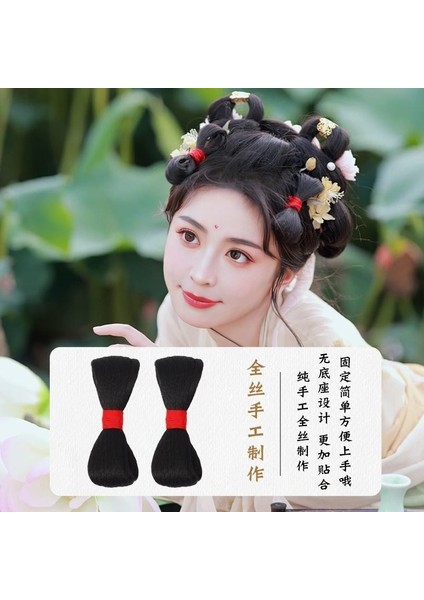 Antik Kostüm Saç Torbası Peruk Kadın Yapay Saç Xiaolanhua Aynı Yay Bun Tang Tarzı Modelleme Pedi Saç Torbası (Yurt Dışından) fiyatları