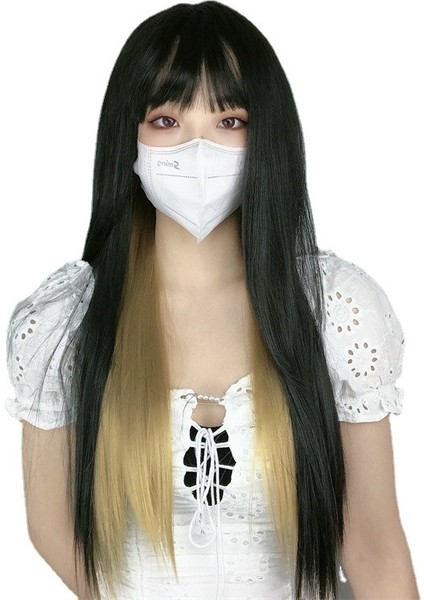 Peruk Kadın Boyalı Uzun Düz Saç Günlük Renk Uyumlu Peruk Kadın Takımı Saç Rengi Düzenleme Makinesi Kulak Boyalı Uzun Düz Saç (Yurt Dışından) indirimleri