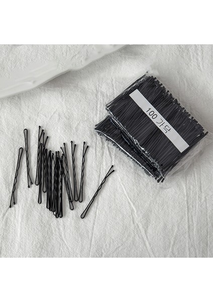 Yin Wei 100 Adet/torba Kore Basit Siyah Saç Tokası Kadınlar Için Tek Kelime Klip Kız Yan Kırık Saç Patlama Klip Kenar Klip (Yurt Dışından)