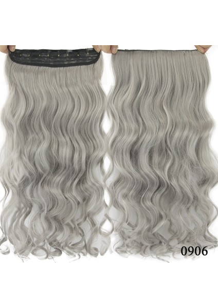 Nokta Peruk Büyükanne Gri Beş Klip Saç Parçası Gümüş Gri Dikişsiz Saç Uzatma Siyah ve Gri Degrade Renk Saç Atkı (Yurt Dışından) indirimleri