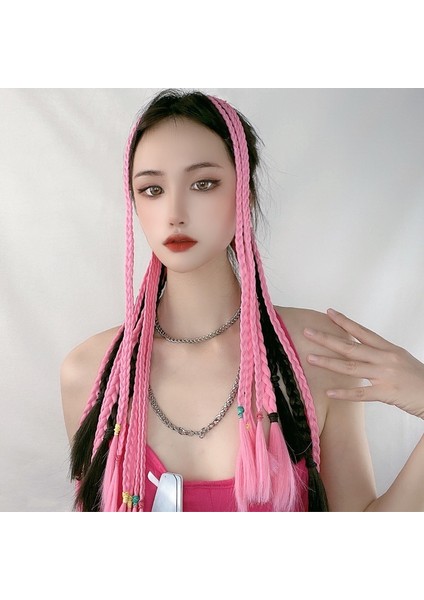 Yanlış Örgüler Çocuk Büküm Örgü Boks Örgü Kravat Sıcak Kız Dreadlocks Simülasyon Sahte At Kuyruğu (Yurt Dışından) fırsatları