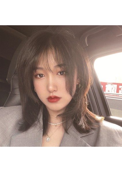 Peruk Kadın Orta Uzunlukta Saç Tam Baş Peruk Xin Zhilei Katmanlar Klavikula Orta Uzunlukta Saç Peruk Kılıf Parçaları (Yurt Dışından) fırsatları