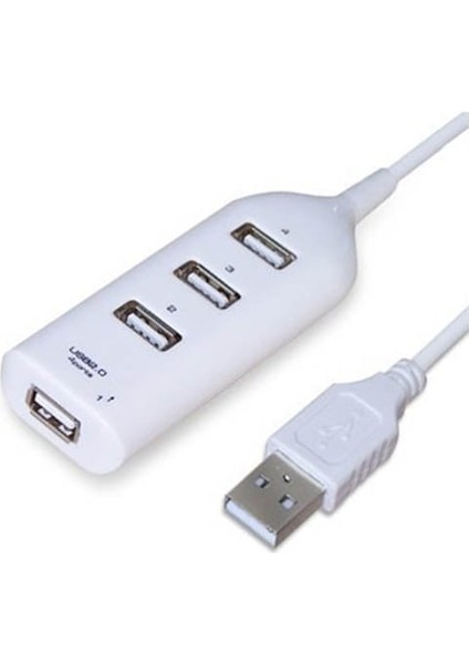 Cbtx Beyaz USB 2.0 Hi-Speed ​​4-Port Splitter Hub Adaptör Için Pc Bilgisayar (Yurt Dışından)