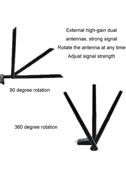 1200M Kablosuz Ağ Kartı 802.11AC Usb3.0 Çift Frekans 2.4g/5.8g Wifi Alıcı (Yurt Dışından)