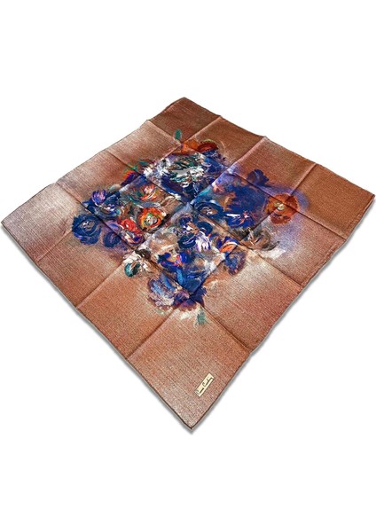 Kahverengi Karma Desenli Tivil İpek Eşarp 8382438 - 931