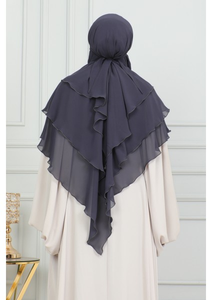 Himar 3 Katlı Eşarp Şifon Kumaş