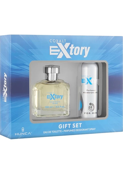 EXTORY Cobalt Erkek Parfüm Seti 100 ml EDT + 150 ml Deodorant