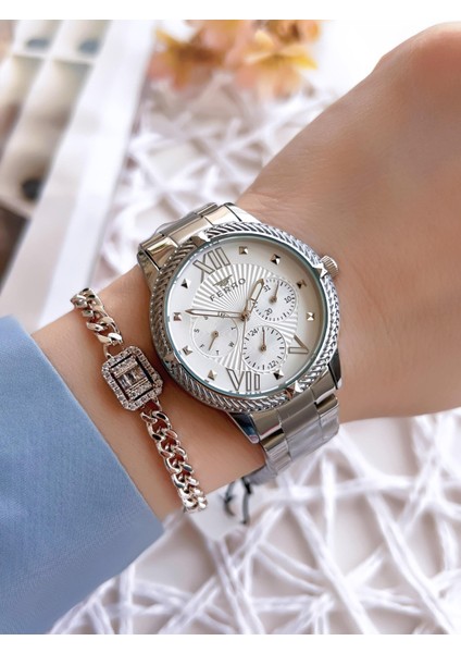 Gümüş Renk Takvimli Renk Kararmaz Renk Atmaz 3 Atm Özel Tasarım Kadın Kol Saati EFL2112A fiyatları