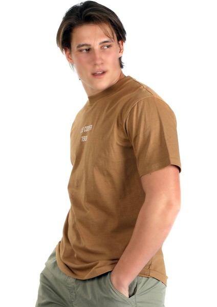 Artaud Erkek O Yaka T-Shirt Taba