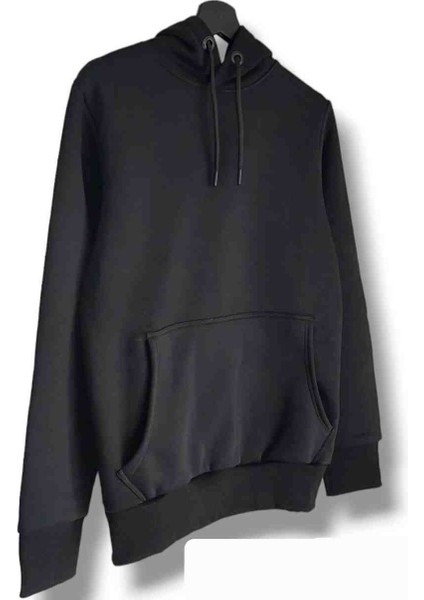 Kadın Erkek Kışlık Polar Üst Sweatshirt Kalın Içi Şardonlu Kapüşonlu Cepli Model Trend Hoodie