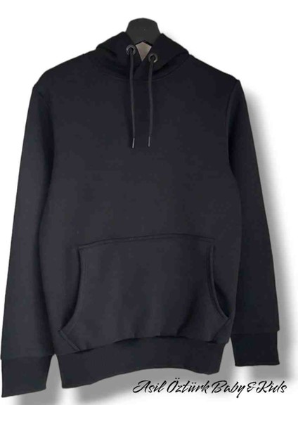 Kadın Erkek Kışlık Polar Üst Sweatshirt Kalın Içi Şardonlu Kapüşonlu Cepli Model Trend Hoodie