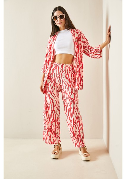 Pembe Desenli & Dokulu Kimono Takım 5YXK8-48452-20 indirimleri