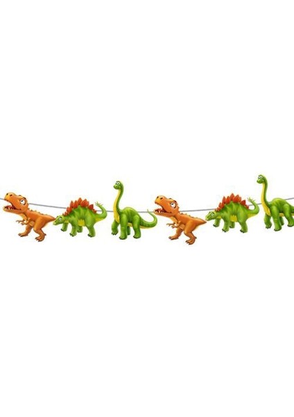 Sevimli Dinozor Dekoratif Banner 160X17 cm