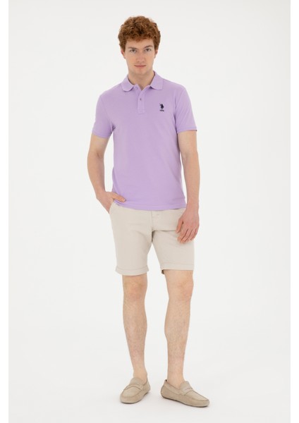 Erkek Lila Tişört Basic 50279613-VR034