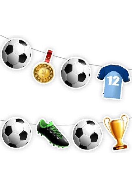 Futbol Temalı Dekoratif Banner 150X17 cm