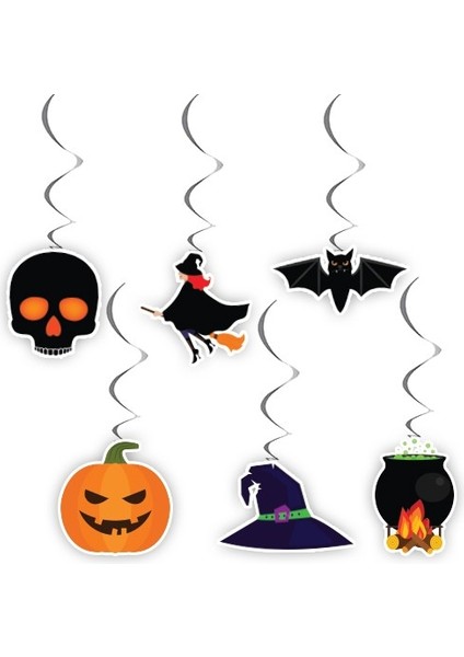 Cadılar Bayramı Halloween Asma Süs 6 Adet