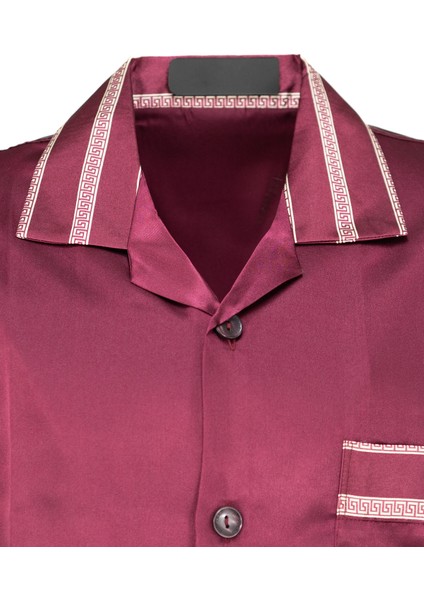 Erkek Klasik Model Pijama Takımı Premium Ipeksi Saten Kumaş Cepi Şık Çizgili Rahat Tam Kalıp fırsatları