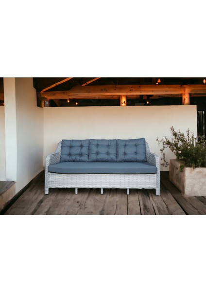 Titanium Silver Series 3+1+1 Rattan Balkon & Bahçe Takımı