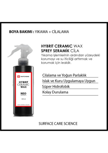 Cilalı Yıkama Şampuanı & Hybrıt Ceramic Wax2 Li Set 500 Ml.