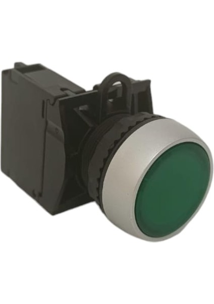 TJ2533-0AM20-J01 / Tj2 Serisi Saten Çerçeveli, Işıklı ve Yaylı Buton Seti, Yeşil (1nc, 24 Vac/dc)