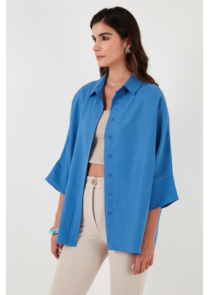 Pamuklu Truvakar Kol Oversize Gömlek Bayan GÖMLEK 514344020 modelleri