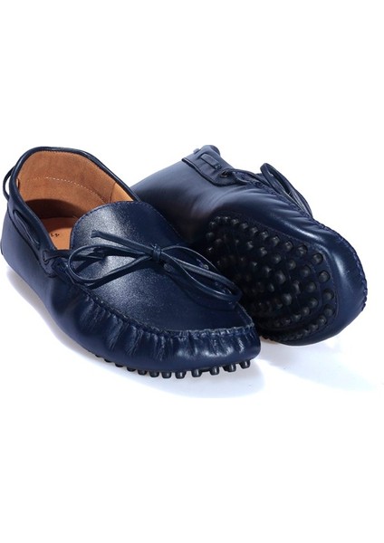 Lacivert Deri Loafer Erkek Ayakkabı