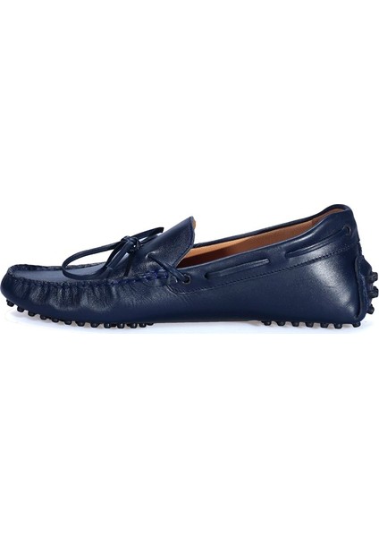Lacivert Deri Loafer Erkek Ayakkabı