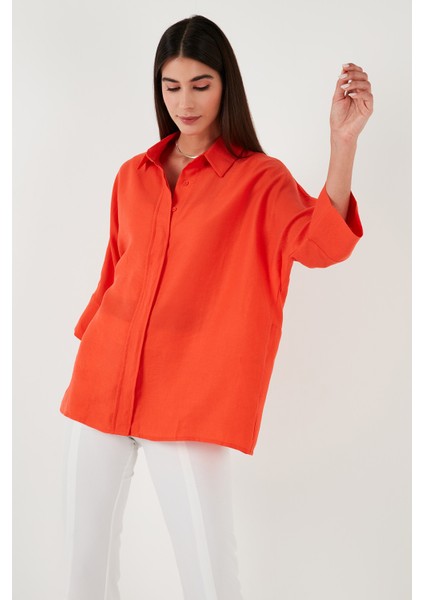 Truvakar Kol % 100 Pamuk Oversize Gömlek Bayan GÖMLEK 514344010 L modelleri