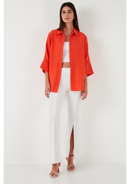 Truvakar Kol % 100 Pamuk Oversize Gömlek Bayan GÖMLEK 514344010 L fırsatları