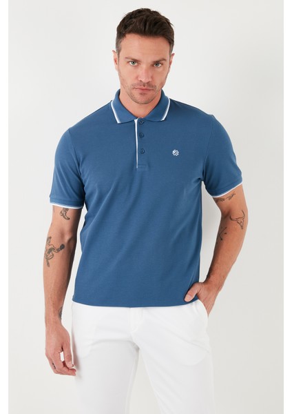 Pamuk Düğmeli Slim Fit Polo T Shirt Erkek Polo T Shirt 5902118