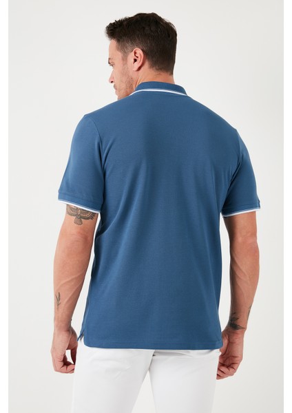 Pamuk Düğmeli Slim Fit Polo T Shirt Erkek Polo T Shirt 5902118