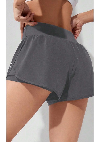 Kadın 2 In 1 Running Sports Athletic Gym Telefon Cepli Kısa Taytlı Şort fiyatları