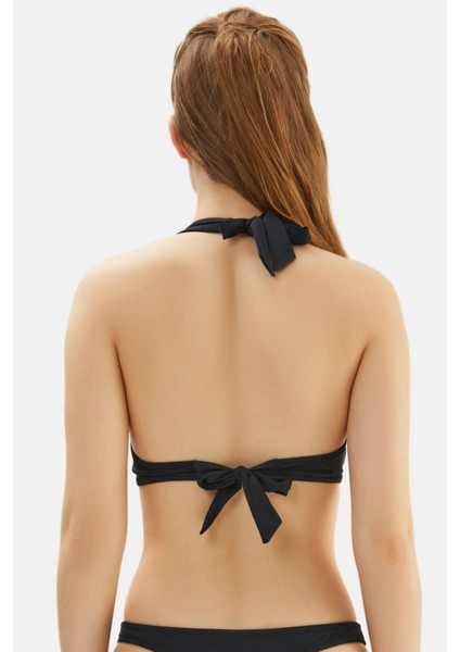 Kadın Siyah Geniş Üçgen Bikini Üst 2510 modelleri