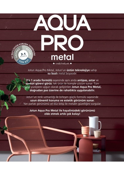 Aqua Pro Ral 7037 Staubgrau Metal Boyası 2,25 Lt