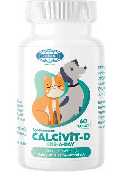 Calcivit-D Kalsiyum D Vitamini 60 Tablet