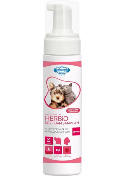 Herbio Kedi ve Köpekler Için Köpük Şampuan
