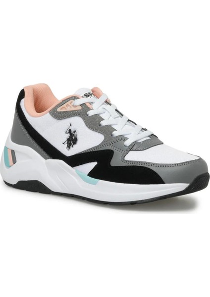 Husky Wmn 4fx Kadın Beyaz-Siyah-Somon Sneaker Ayakkabı