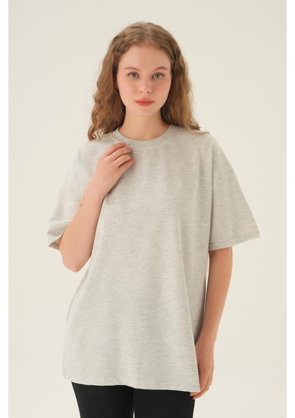 1633 Oversize Tişört Gri
