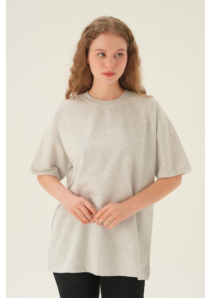 1633 Oversize Tişört Gri