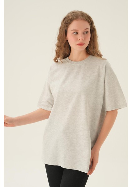1633 Oversize Tişört Gri