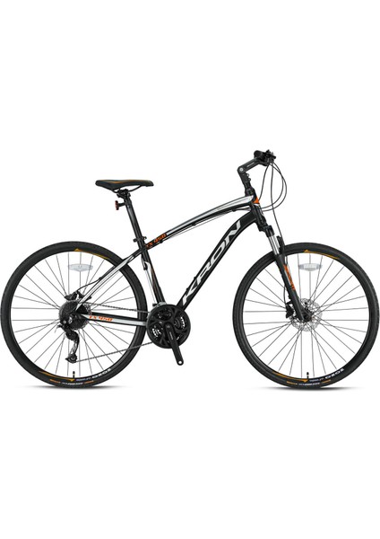 TX450 Hidrolik Disk 28 Jant Trekking Bisiklet Mat Siyah-Turuncu 51 cm