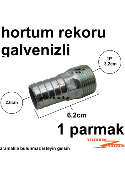 Galvenizli Hortum Rekoru 1p Su Deposu Rekoru 1 Parmak