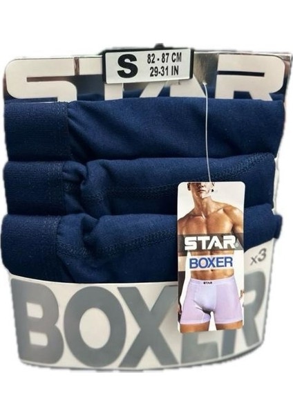 3 Lü Erkek Jakar Kemer Lycralı Boxer